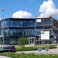 Bürogebäude im Bau
